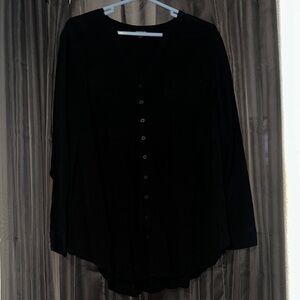 Elegant Black babydoll button up Torrid top